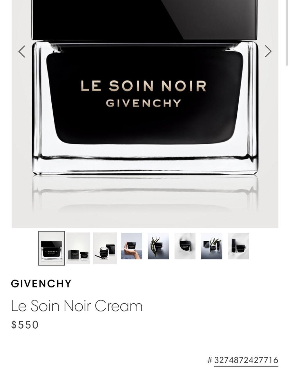 Givenchy Le Soin Noir Crème Sachets - Black with Gold Text - Picture 2 of 2